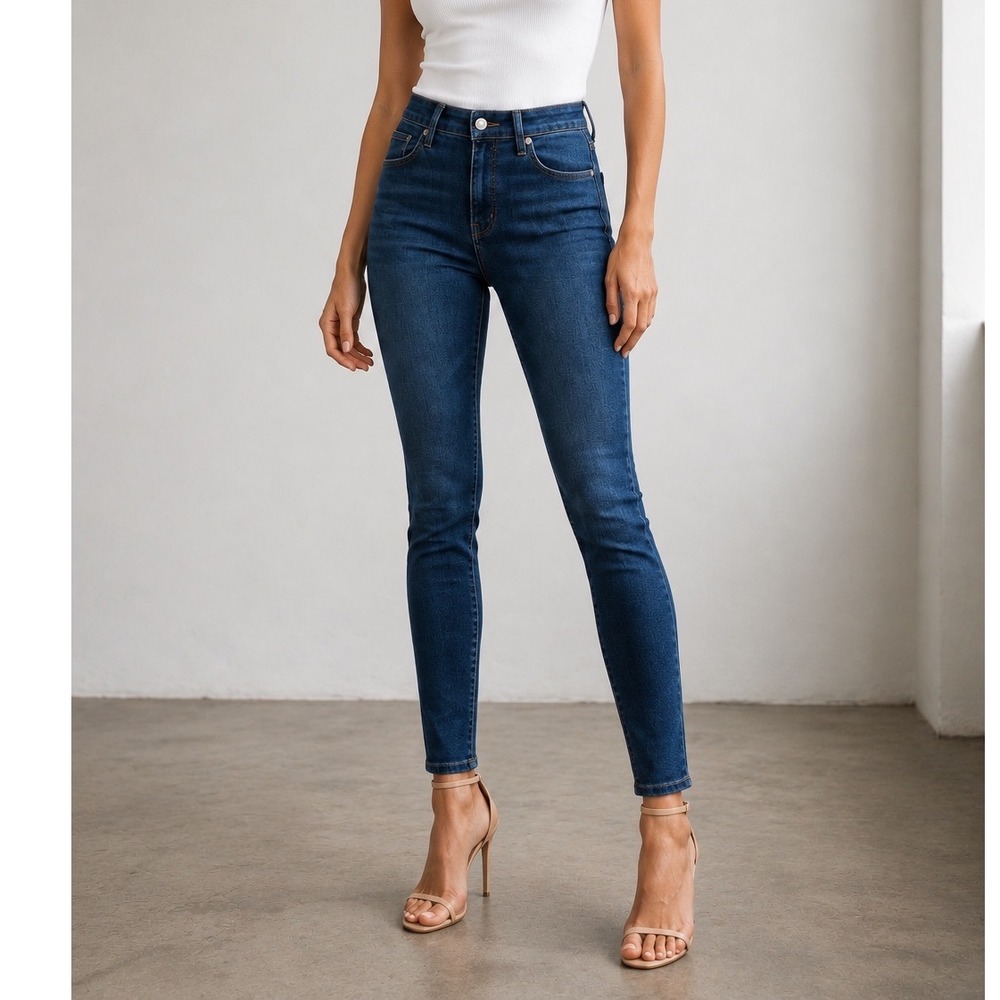 Good American High Rise Skinny Jeans Women's 28 Blue Denim Casual Weekend Wear